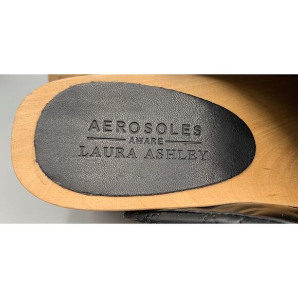 AEROSOLES Aware Laura Ashley Pedro Black Slip-On Shoes Clogs Women's Size 6.5 - Picture 12 of 14
